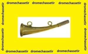 Corne de chasse 22cm, en laiton