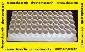 Plateau de rechargement pour 50 douilles, blanc