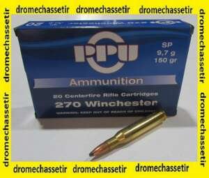 boite de 20 cartouches Partizan cal 270 winchester, 150 grains SP