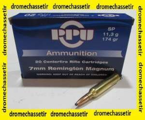 boite 20 cartouches Partizan, 7mm remington magnum, 174 grains SP, A115