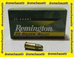 boite 50 cartouches remington golden bullet 22 short