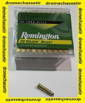 boite de 100 cartouches de 22Lr de marque Remington Golden Bullet, poids 40grs, haute vitesse