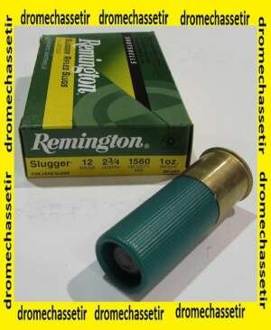 boite de 5 cartouches Remington Slugger, cal 12/70, balles de 28,5grs