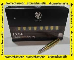 1 boite de 20 cartouches calibre 7x64 , EVO 159 grains, 10,3 grammes