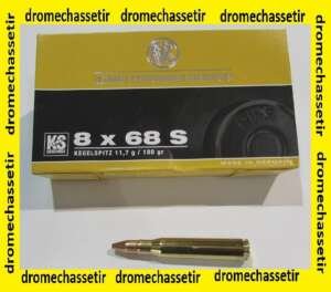 1 Boite de 20 cartouches RWS, calibre 8x68S, ogive KS 180 grains