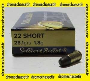 boite 50 crtouches 22 short sellier bellot, 28,1grains round nose