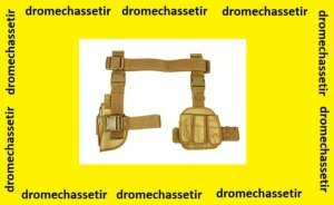 Holster de cuisses avec triple porte chargeurs ( marron clair)