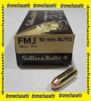 Boite 50 cartouches Sellier & Bellot, cal 10mm auto, FMJ 180 grains