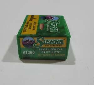 BOITE DE 100 OGIVES SIERRA .224 (CAL 22), 69GRS BTHP, ref 1380