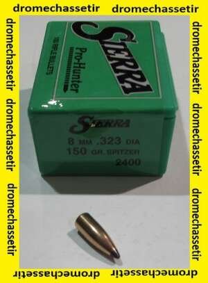 boite de 100 ogives Sierra .323 (8mm), 150grs Spitzer Pro Hunter , ref 2400