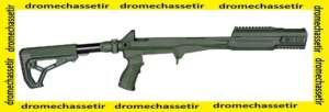 Crosse Tactique Fab Defense pour SKS, pliante avec garde main picatinny, OD green
