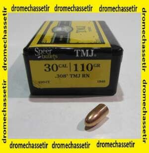 1 boite de 100 ogives Speer , cal 30 (308) , 110 grains, TMJ RN
