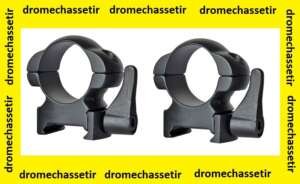 Anneaux medium diametre 25,4mm en acier a serrage rapide, pour rail de 21mm