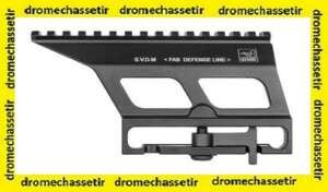 Montage lateral picatinny pour SVD Dragunov, serrage par levier, noir