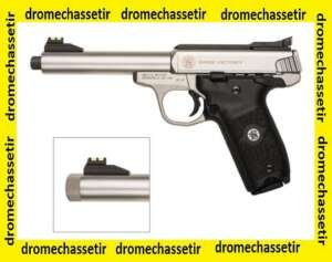 Pistolet Smith & Wesson, Victory, cal 22Lr, fileté canon, 5,5", stainless