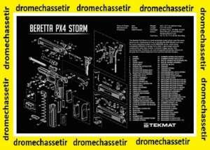 Tapis de nettoyage neoprene decor pistolet Beretta PX4