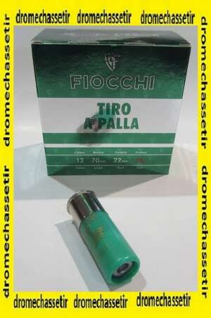 Boite de 25 cartouches FIOCCHI SLUG cal 12/70, balle de 28grs