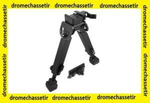 Bipied UTG fixation rail picatinny et grenadiere , hauteur 15,5cm a 21,5cm, pieds carré, noir