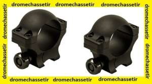 Anneaux bas renforcé de diametre 25,4mm pour rail de 11mm, noir