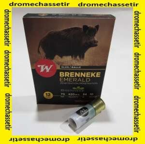 boite de 10 cartouches Winchester Brenneke Emeraude 34 grs cal 12/70