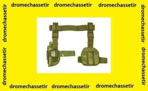 Holster de cuisses avec triple porte chargeurs (vert, kaki)