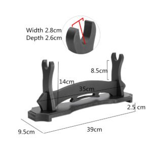 Support noir 1 place pour Katana, ninjato Wakizashi, Tanto et épées