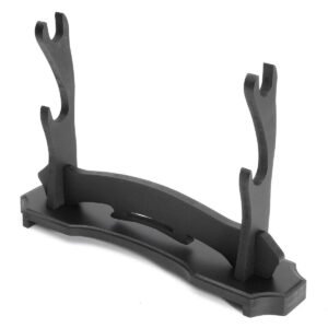 Support Noir 2 Places pour Katana, Ninjato, Wakizashi, Tanto et Épées