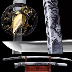 Katana Authentique Affûté à la Main, Acier Forgé 1060, Tranchant Réel, 103cm