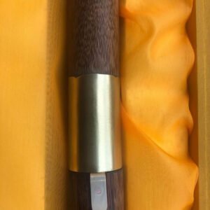 Canne Épée en Bois de Rose et Acier T10. Tranchant affuté. Fait main dans notre forge traditionnelle