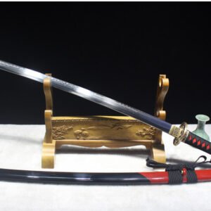 Sabre japonais en acier carbone T10 vrai hamon argile d'acier trempée,Katana fonctionnel (adapté à la pratique de la coupe)