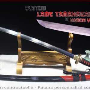 Véritable sabre japonais en acier tamahagane (katana Custom)