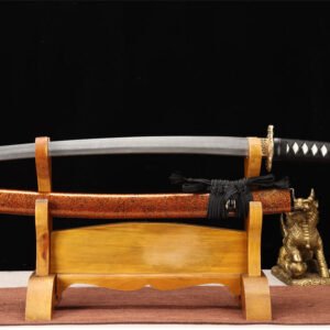 Katanas de guerrier Wakizashi, lame Damas en acier plié T10 de qualité, Dragon en laiton