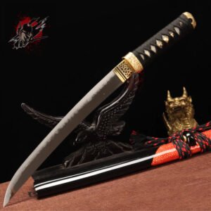 Tanto japonais lame en 1095 Hamon véritable trempé à l'agile.